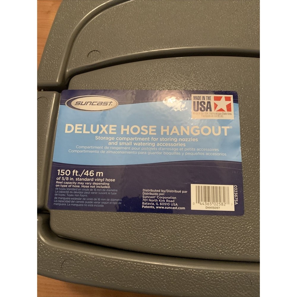 Suncast Deluxe Garden Hose Hangout w Storage Compartment Gray - Picture 2 of 12